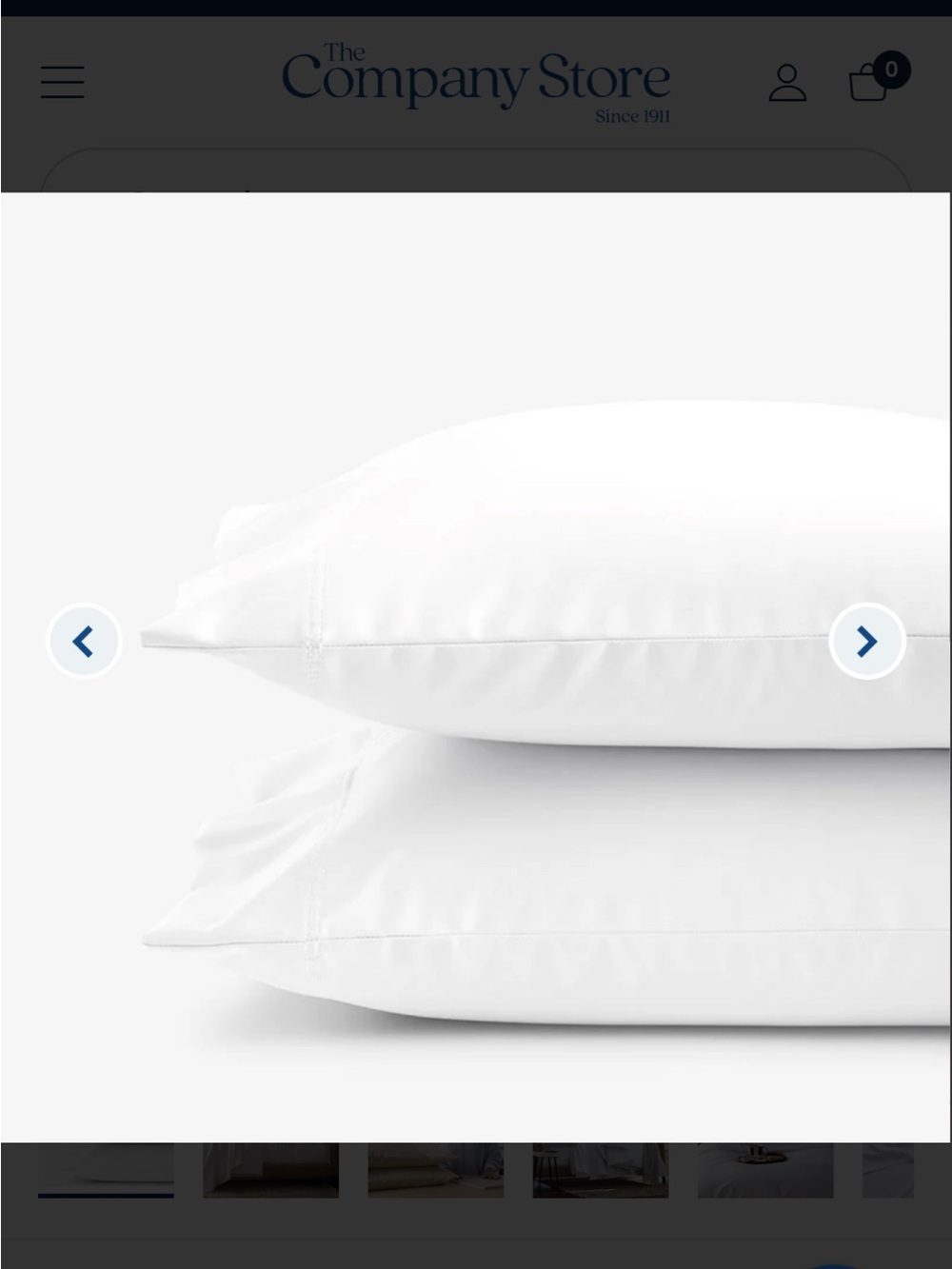 Company Store Legends Hotel Supima Wrinkle-Free Standard Pillowcases White Set